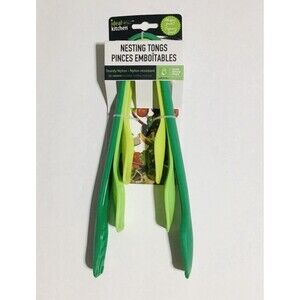 1 SET OF 3 PC CLICK PRODUCTS NESTING TONGS GREEN COLOR